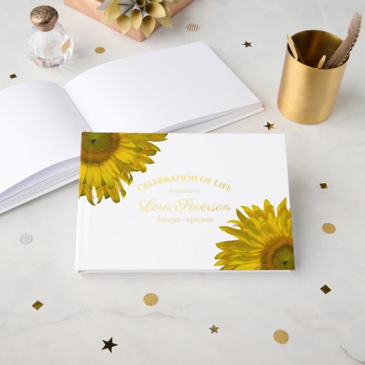 Fête des tournesols jaunes de la vie (Recto ouvert)