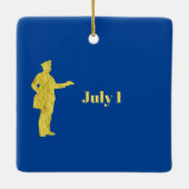 Fête des travailleurs de la poste Ornement de Noël (Dos)