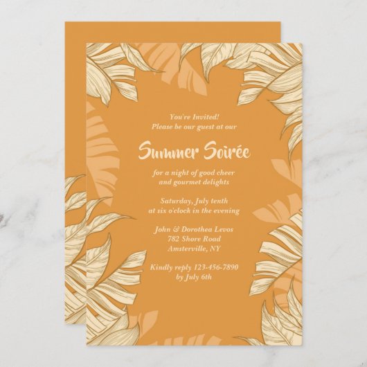 Fête d'été des Fronds Invitation (Devant / Derrière)