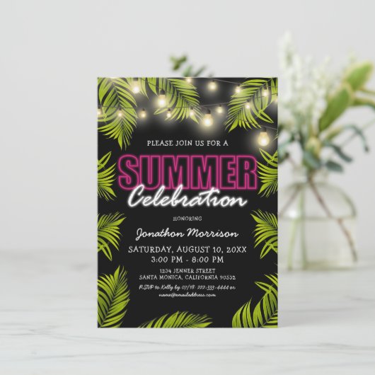 Fête d'été Invitation d'anniversaire (Debout devant)