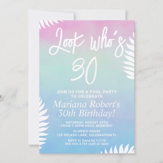 Fête d'été Invitation de fête d'anniversaire (Devant)