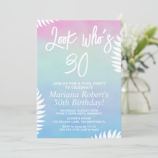 Fête d'été Invitation de fête d'anniversaire (Debout devant)