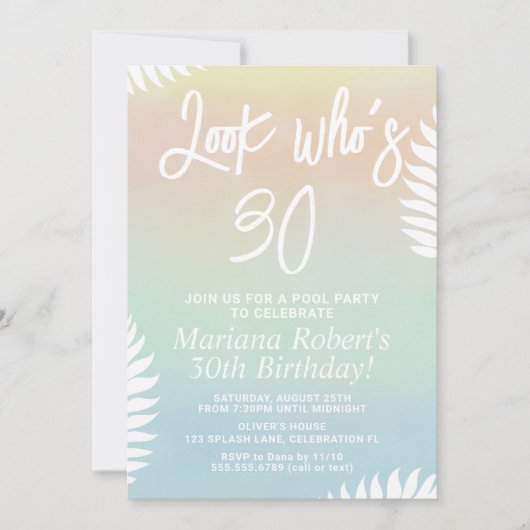 Fête d'été Invitation de fête d'anniversaire (Devant)