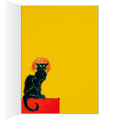 FÊTE D'HALLOWEEN CHAT NOIR MONOGRAMME (Intérieur (Droit))
