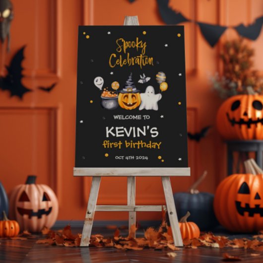 Fête d'Halloween Éffrayante Affiche de bienvenue d