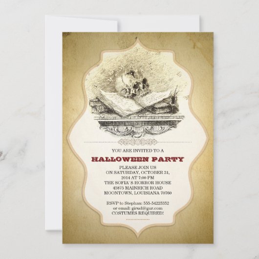 fête d'Halloween effrayante cassé des invitations  (Devant)