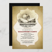 fête d'Halloween effrayante cassé des invitations  (Devant / Derrière)