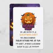 Fête d'Halloween Invitation de fête - Pum Éffrayan (Devant / Derrière)