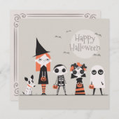 Fête d'Halloween simple mais élégante | Invitation (Devant / Derrière)