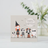 Fête d'Halloween simple mais élégante | Invitation (Debout devant)