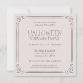 Fête d'Halloween simple mais élégante | Invitation (Dos)