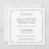 Fête d'Halloween simple mais élégante | Invitation (Dos)