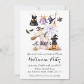 Fête d'Halloween Whimsical Invitation Cute Cat (Devant)