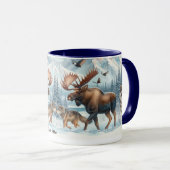 Fête d'hiver Faune en hiver Mug de neige (Devant droit)