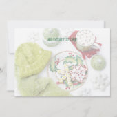 Fête d'hiver Invitation cacao neige Noël Festive (Dos)