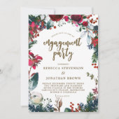 fête d'hiver rouge invitation (Devant)