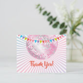 fête disco, paillettes, danse, carte de remercieme (Debout devant)