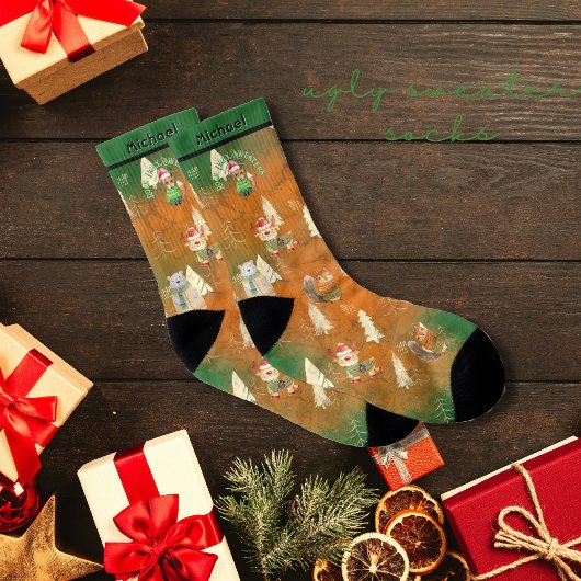 Fête Doux moche mignonne Animaux Orange Vert