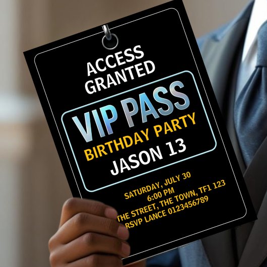 Fête du 13e anniversaire, carte VIP, niveau 13, Ga