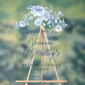 Fête du 18e anniversaire Bienvenue Rose bleu Flora (Neutre)