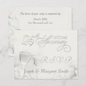 Fête du 25e anniversaire - Cartes de réponse RSVP (Devant / Derrière)