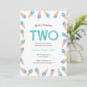 Fête du 2ème anniversaire | Invitation à la crème (Debout devant)