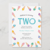 Fête du 2ème anniversaire | Invitation à la crème (Devant)