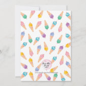 Fête du 2ème anniversaire | Invitation à la crème (Dos)