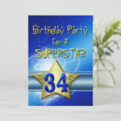 Fête du 34e anniversaire Invitation pour une Super (Debout devant)