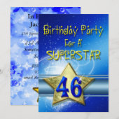 Fête du 46e anniversaire Invitation pour une Super (Devant / Derrière)