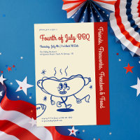 Fête du 4 juillet | Invitation pour la fête BBQ de