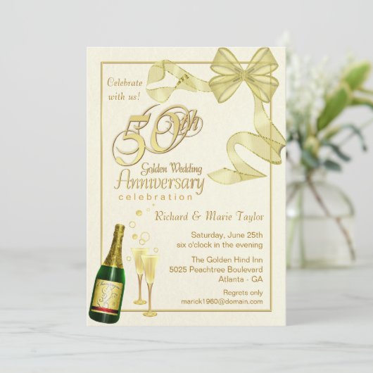 Fête du 50e anniversaire - Bargain Invitations (Debout devant)
