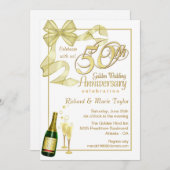 Fête du 50e anniversaire - Bargain Invitations (Devant / Derrière)