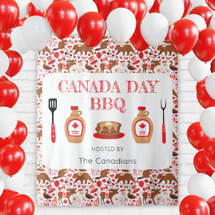 Fête du Canada BBQ Tapisserie canadienne Contexte
