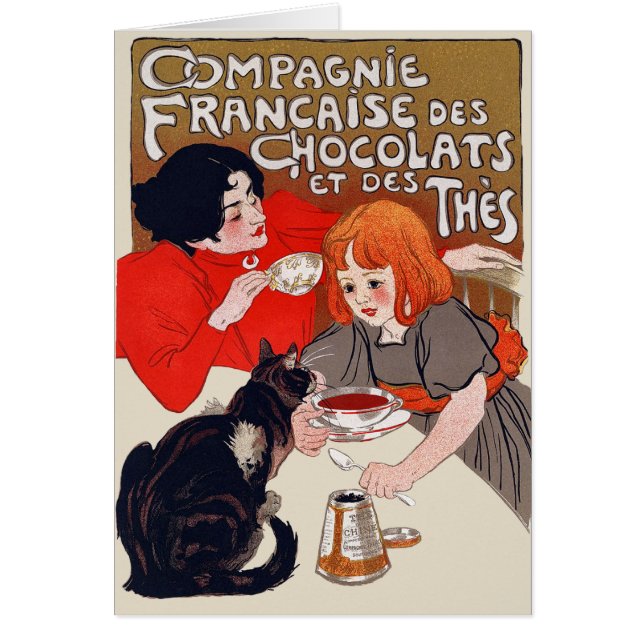 Fête du chocolat français Steinlen Art (Devant)