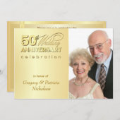 Fête du cinquantième anniversaire - Invitations ph (Devant / Derrière)