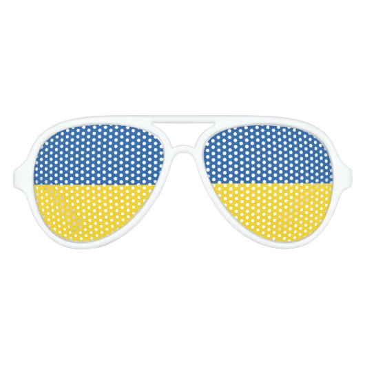 Fête du drapeau ukrainien lunettes jaunes bleues (Devant)