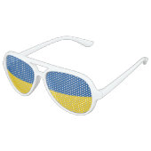 Fête du drapeau ukrainien lunettes jaunes bleues (Angle)