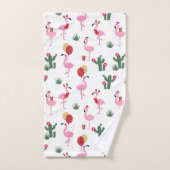 Fête du Flamant rose de Noël | Vacances (Serviette à main)
