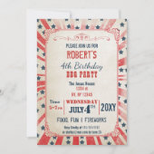 Fête du jour Vintage rustique Invitation (Devant)