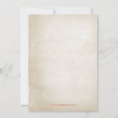 Fête du jour Vintage rustique Invitation (Dos)