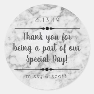 Fête du mariage du marbre Favoriser les Étiquettes