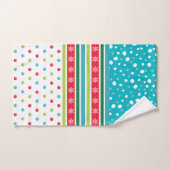 Fête du motif de Noël de la polka à flocon de neig (Serviette à main)