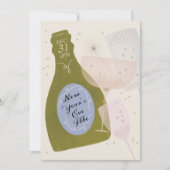 Fête du Nouvel An Champagne Invitation (Devant)