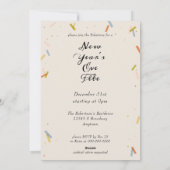 Fête du Nouvel An Champagne Invitation (Dos)