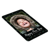 Fête du Nouvel An Feuille Berries Photo Magnet (Côté Droit)