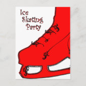 fête du patinage sur glace invitation paisley (Devant)