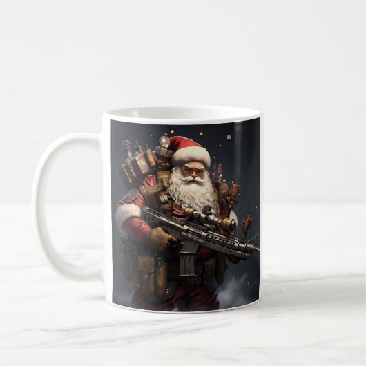 Fête du Père Noël tactique Café Mug (Gauche)
