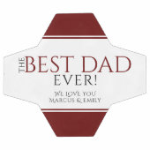 Fête du Père Noir Rouge Meilleur Papa Jamais Rouge (Plat)