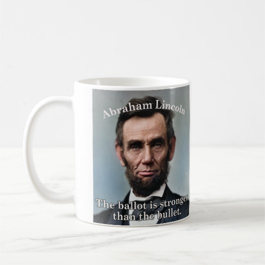Fête du Président Lincoln Mug patriotique (Gauche)